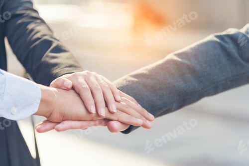 Visualização: Colaboração, trabalho em equipe, comunidade cooperativa unificada. Conceito de parceria