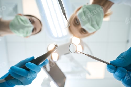 Preview: Doctors doing work for patient with toothache