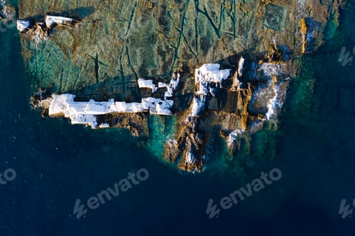 Preview: Aegean seashore and marble rocks in Aliki, Thassos island, Greece