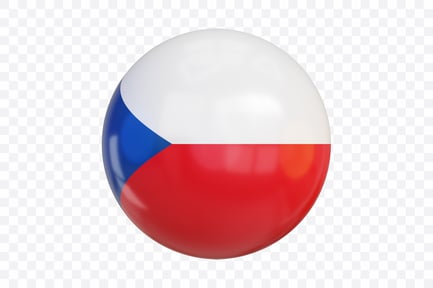 Preview: 3D Czech Republic (Czechia) Flag