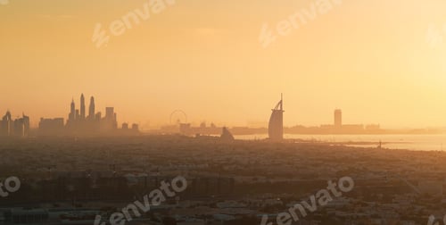 Preview: Dubai Downtown skyline, United Arab Emirates or UAE. Urban city.