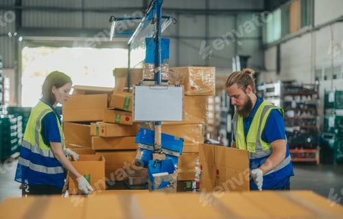 Preview: Warehouse staff sort, categorize, store items, packaging, labeling products, schedule delivery dates