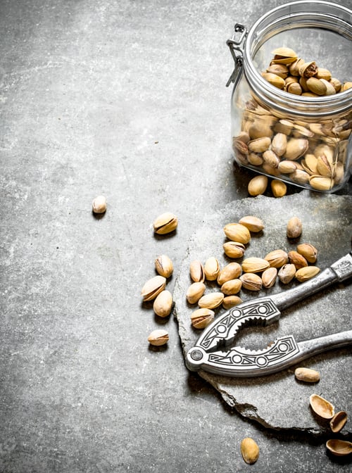 Preview: Pistachios in the jar with the Nutcracker.
