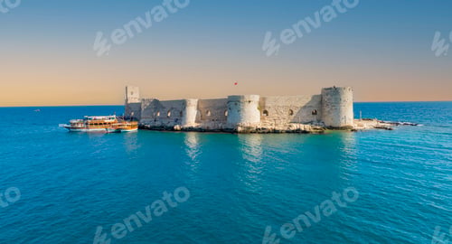 Preview: Maidens Castle Kiz Kalesi Drone Photo, Erdemli Mersin, Turkey