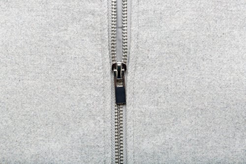 Preview: Zip on woolen fabric
