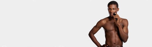 Preview: Bold black man embracing his beauty routine