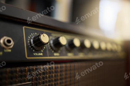Preview: Technology, amplifier sound system and music studio for production in radio industry. Audio tech, e