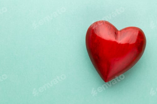 Preview: Valentines Day greeting card with heart.