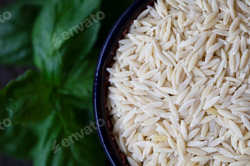 Preview: Orzo and Basil Flat Lay