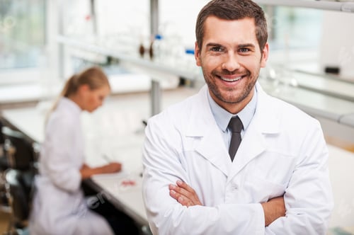 Preview: Confident scientist.