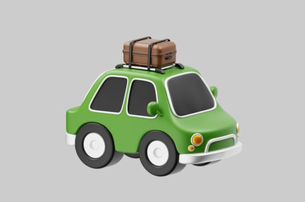 Preview: Cartoon car with luggage
