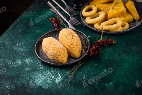 Preview: Frozen food assortment. Potato hashbrowns and french fries