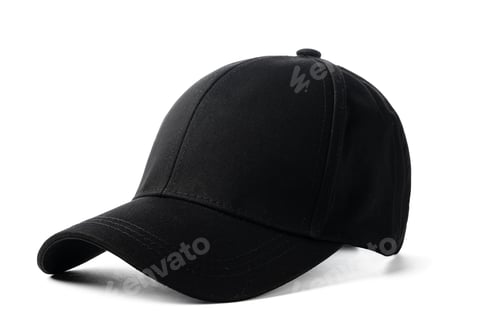 Preview: Black Baseball Cap on White Background