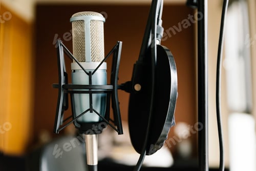 Preview: Studio microphone closeup.
