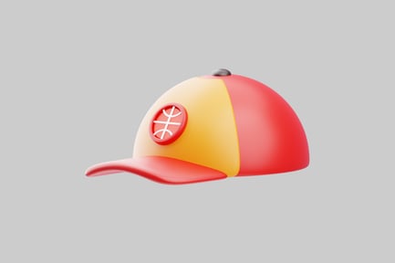 Preview: Basketball cap red and yellow