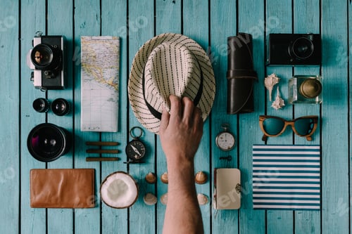 Preview: Summer vacation things neatly organised