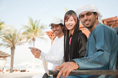 Preview: Middle Eastern people looking at camera