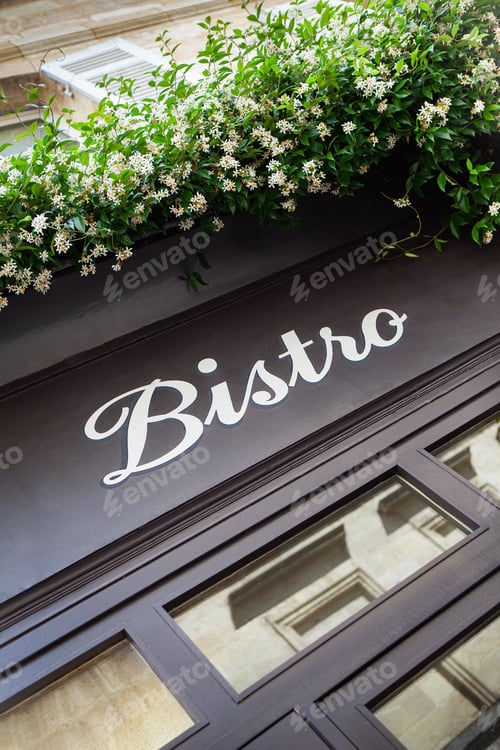 Preview: Jasmine on the facade of a vintage French bistro