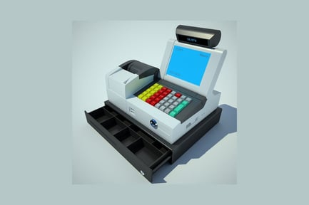 Aperçu: Caisse enregistreuse avec affichage numérique et clavier