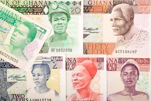 Preview: Old Ghanaian Cedis a background