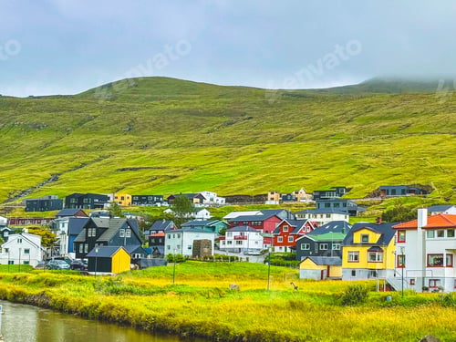 Preview: Small rural village amidst green hills