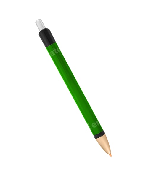 Preview: Close up of green pen isolated