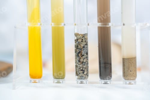 Preview: Geology science laboratory research sample test analysis of nature dirtied ground environment