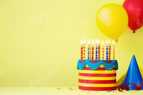 Preview: Colorful birthday party background