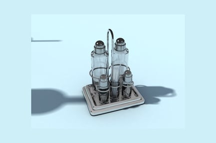 Preview: Glass condiment set on rectangular tray