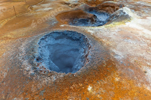 Preview: Hot Mud Pots in the Geothermal Area Hverir, Iceland.