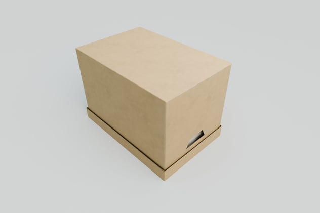 Cardboard Filing Box v2 3D, Incl. box & package - Envato