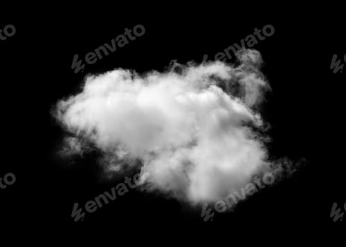 Preview: white clouds or smoke isolated on black background