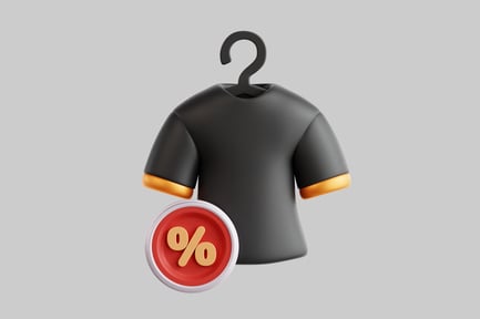 Preview: Black T-shirt with Yellow Accents and Red Circle