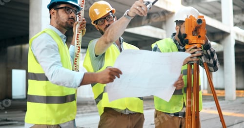 Preview: Group of engineering team had meeting at working site