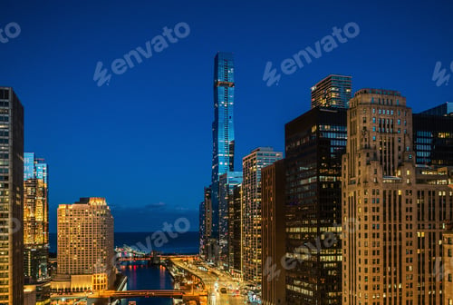 Preview: Chicago East Wacker Drive at Night