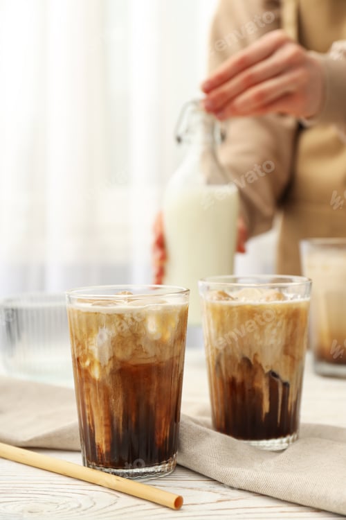 Preview: Cold drink for refreshing - ice coffee. Fresh summer drink