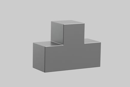 Abstract interlocking cubes