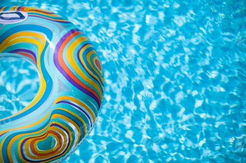 Preview: Colorful pool float in blue swimming basin