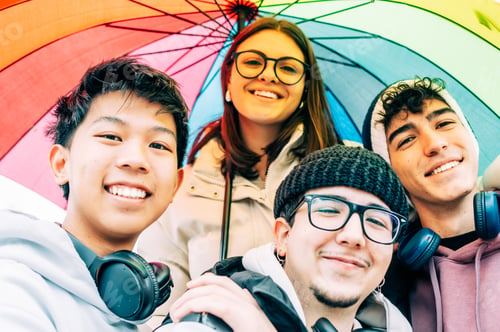 Preview: Diverse college students smiling