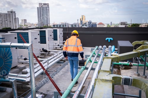 Preview: Engineer project under checking and inspection building cooling tower air conditioner eqiupmet box c