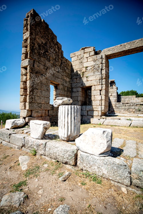 Preview: Labranda archaeological site, the Temple of Zeus Labraundeus, Mugla Province, Turkey.