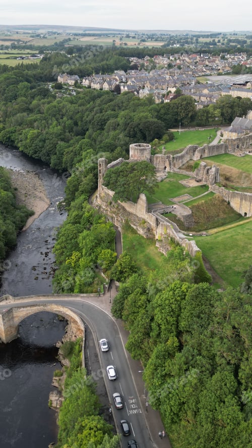 Preview: Beautiful shot of the Pickering Castle in Pickering, North Yorkshire, England