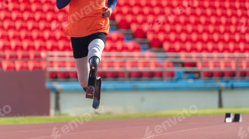 Preview: Athletes with disabilities who utilize running blades for short distances.