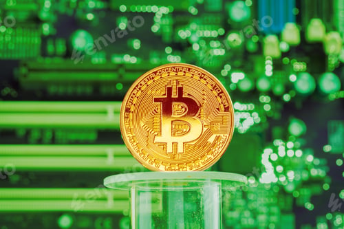 Preview: Bitcoin and a computer graphic card