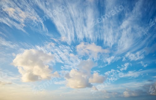 Preview: Clouds, blue sky and sunset