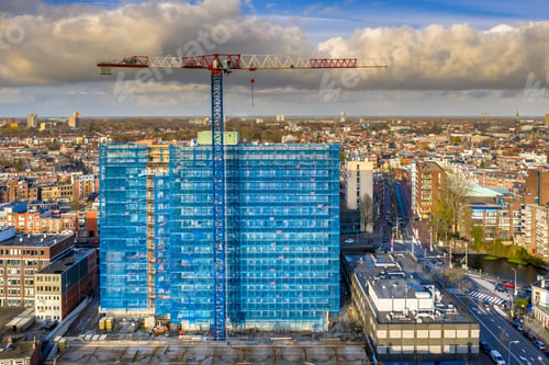 Preview: Construction crane building high rise apartment