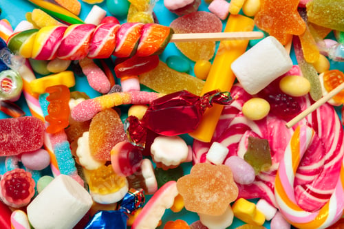 Preview: Different colorful fruit candy