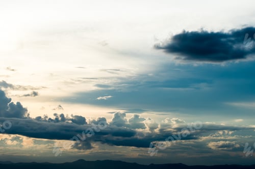 Preview: colorful dramatic sky with cloud at sunset.