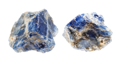 Preview: set of samples of benitoite natural stone isolated