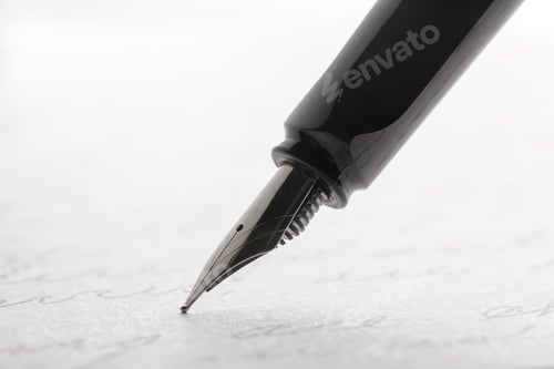 Preview: Fountain Pen on Written Page
